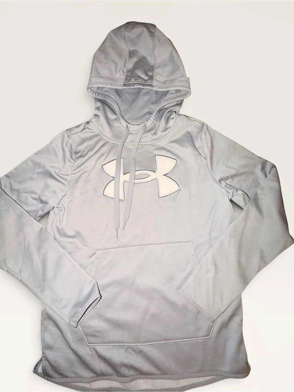 Under Armour Fleece Chenille Logo Pullover Hoodie Men's Gray